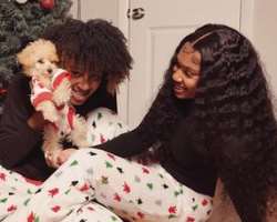 Rice and her girlfriend have also adopted a cute puppy in their home. 